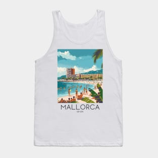 A Pop Art Travel Print of Mallorca - Spain Tank Top